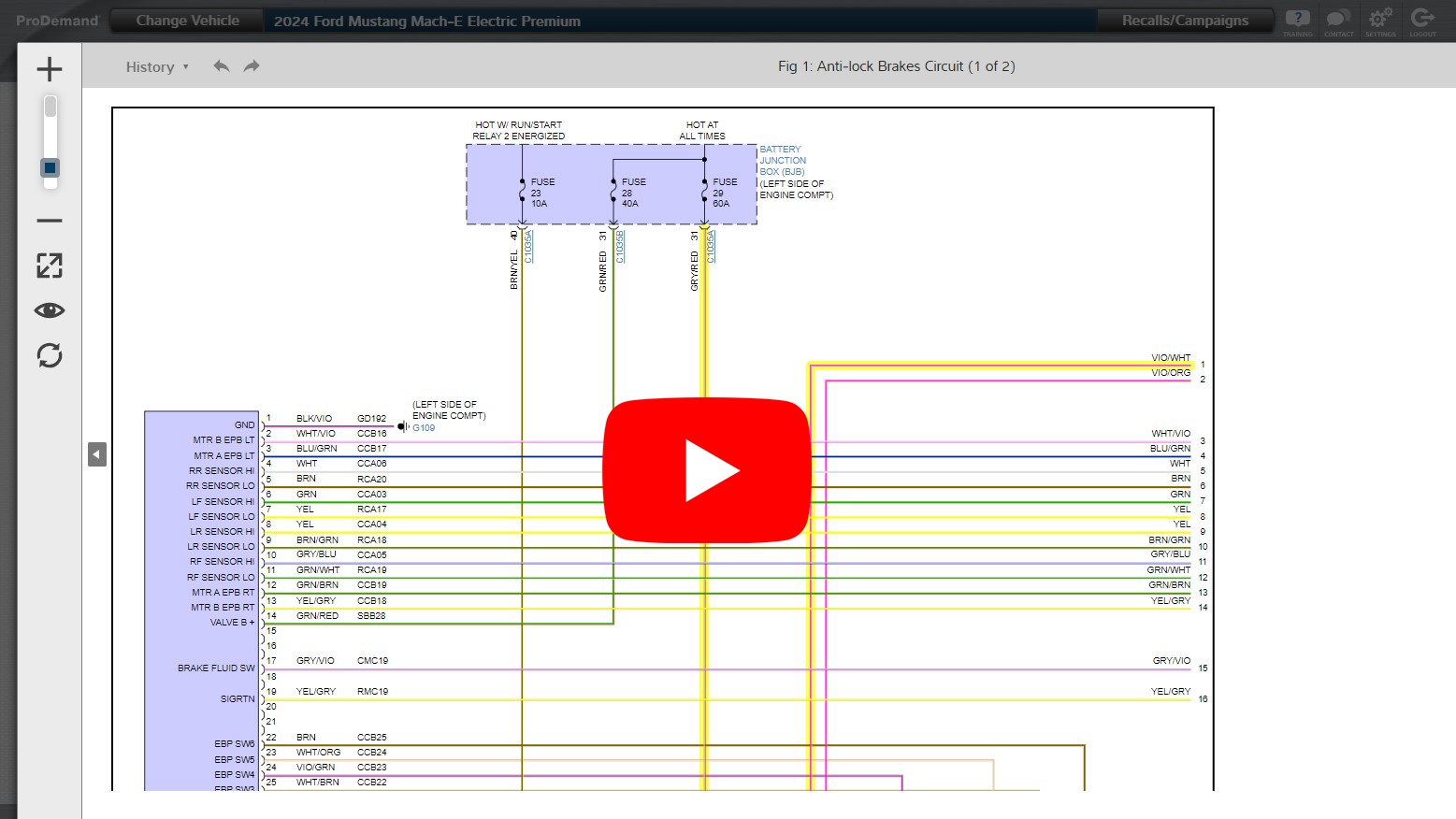 PD wiring-EV_Ford Mustang Mach-E-2024 YouTube button